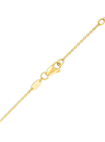14k Yellow Gold Chain Necklace with Horizontal Arrow Pendant