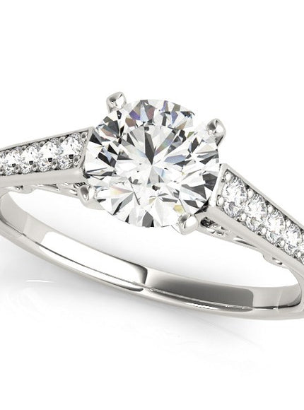 14k White Gold Cathedral Design Diamond Engagement Ring (1 1/4 cttw)