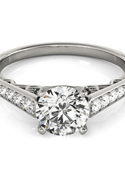 14k White Gold Cathedral Design Diamond Engagement Ring (1 1/4 cttw)