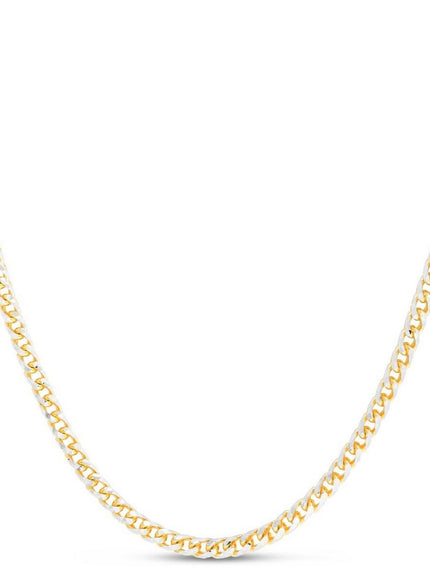 4.0mm 14k Yellow Gold Round Pave Franco Chain
