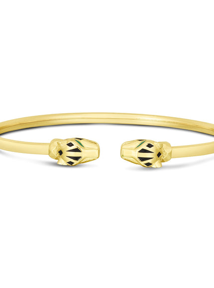 14k Yellow Gold Panther Bangle