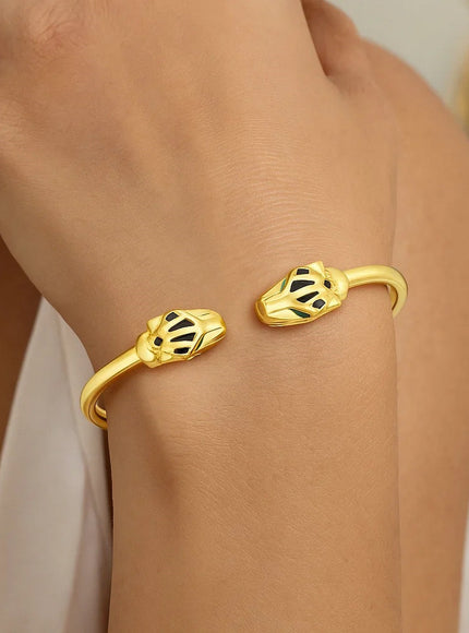 14k Yellow Gold Panther Bangle