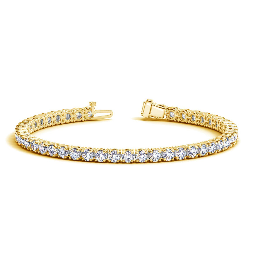 Lab Grown Round Diamond Tennis Bracelet in 14k Yellow Gold (8 cctw F/G VS2/SI1)
