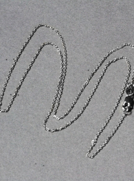 18k White Gold Diamond Cut Cable Link Chain 0.8mm