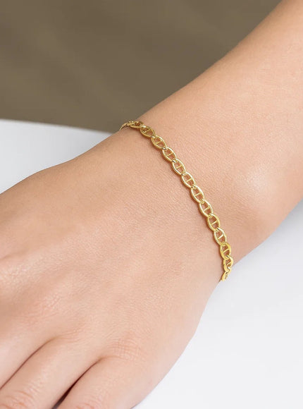 2.3mm 10k Yellow Gold Mariner Link Bracelet