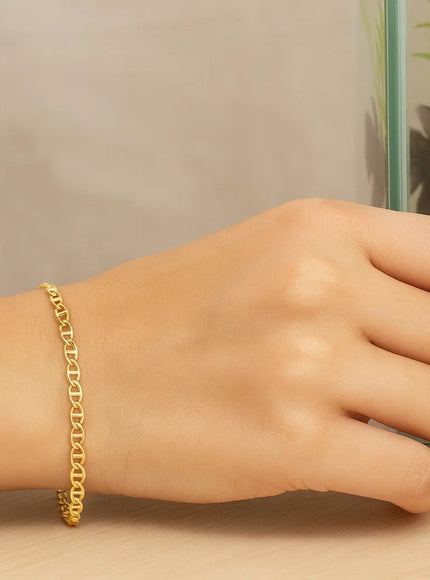 2.3mm 10k Yellow Gold Mariner Link Bracelet
