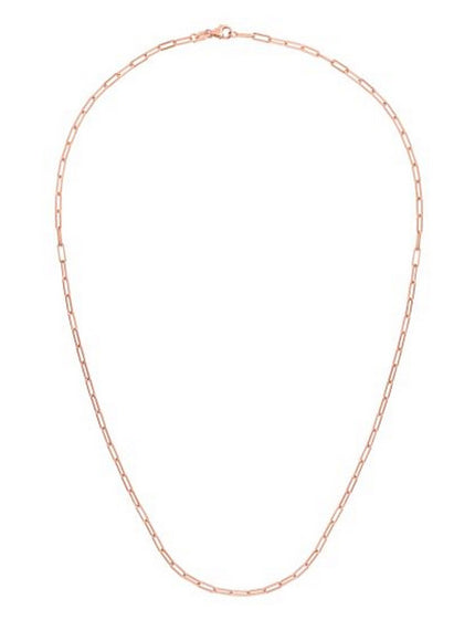 14K Rose Gold Delicate Paperclip Chain (2.1mm)