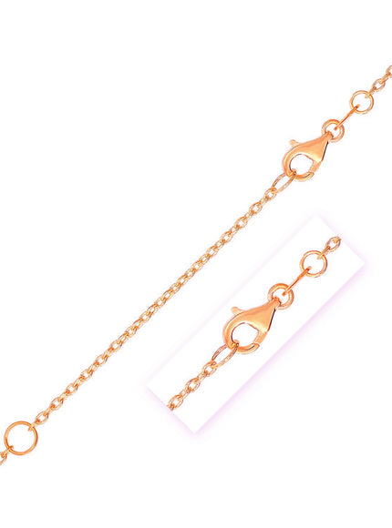 Extendable Cable Chain in 14k Rose Gold (1.5mm)