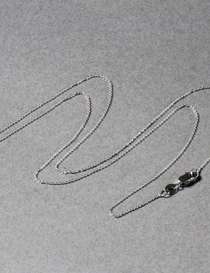 14k White Gold Cable Link Chain 0.5mm - Ellie Belle