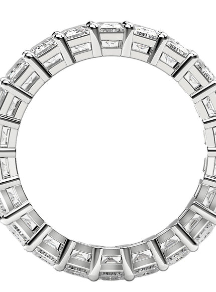 Emerald Cut Lab Grown Diamond Eternity Ring in 14k White Gold (6 cttw FG/VS2)
