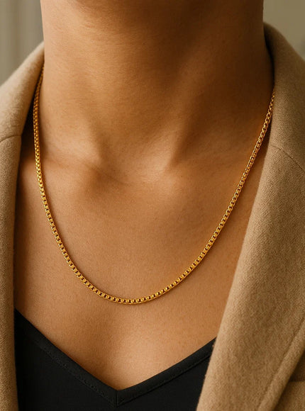 14k Yellow Gold Solid Round Box Chain 1.6 mm