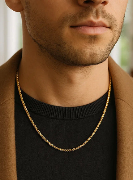 14k Yellow Gold Solid Round Box Chain 1.6 mm