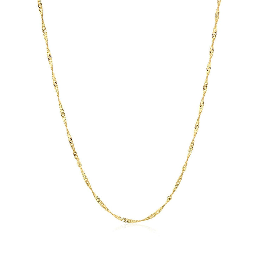 10k Yellow Gold Singapore Chain 1.5mm - Ellie Belle