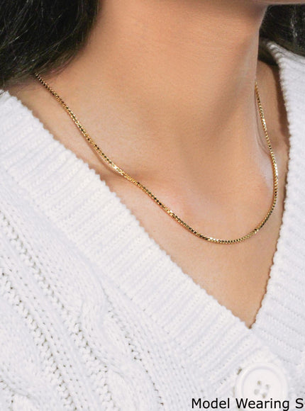 1.6mm 14K Yellow Gold Classic Box Chain