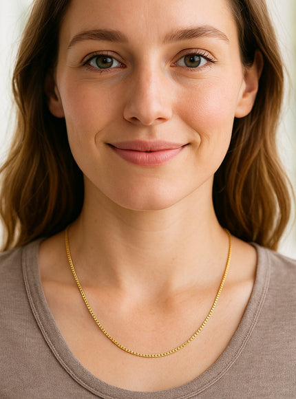 1.6mm 14K Yellow Gold Classic Box Chain