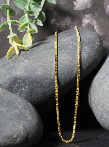 1.6mm 14K Yellow Gold Classic Box Chain