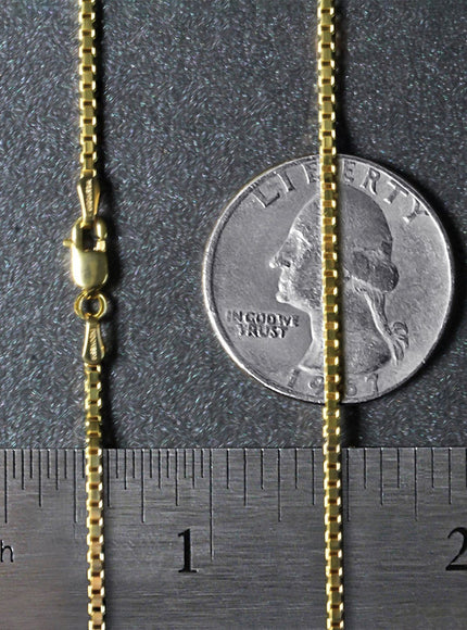1.6mm 14K Yellow Gold Classic Box Chain