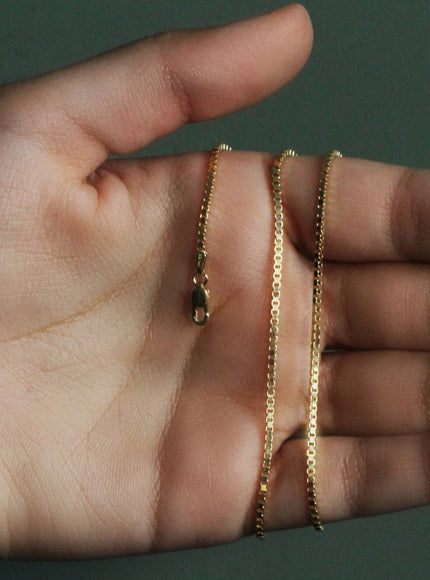 1.6mm 14K Yellow Gold Classic Box Chain