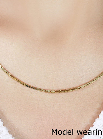 1.6mm 14K Yellow Gold Classic Box Chain