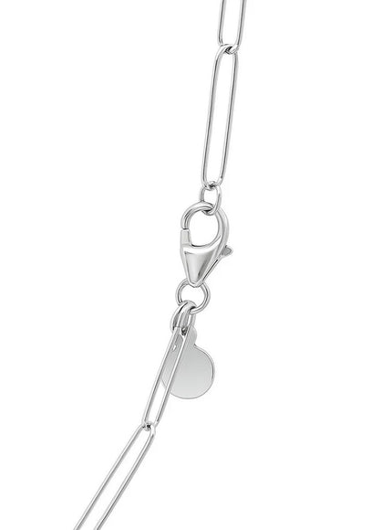 14k White Gold Wire Paperclip Chain (2.7mm)