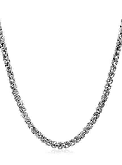 14k White Gold Solid Round Box Chain 2.5 mm