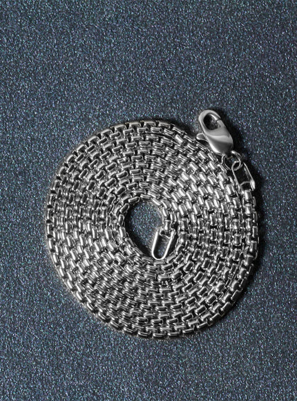 14k White Gold Solid Round Box Chain 2.5 mm