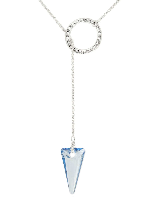 Dash Crystal Spike Lariat Necklace