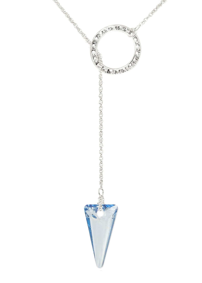 Dash Crystal Spike Lariat Necklace