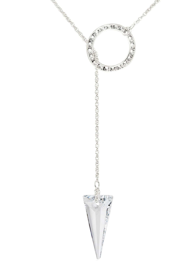 Dash Crystal Spike Lariat Necklace