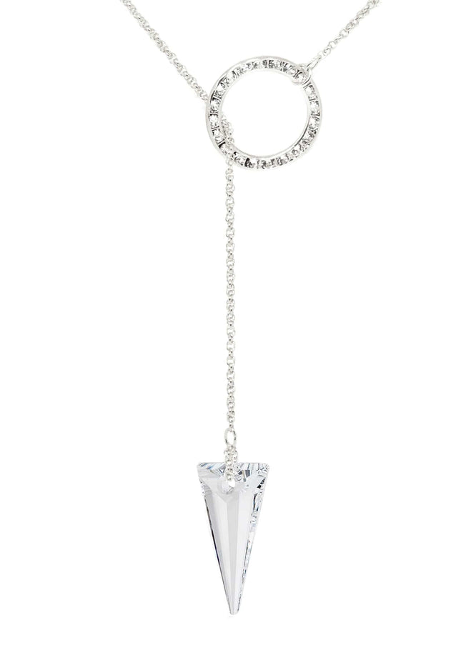 Dash Crystal Spike Lariat Necklace