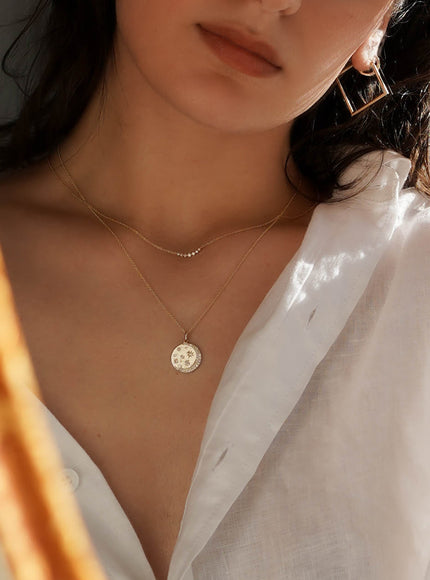 14K Diamond Celestial Necklace