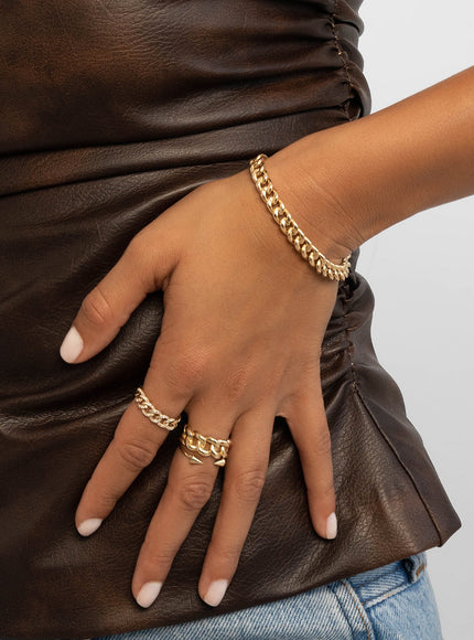 Zoe Lev 14K Gold Large Miami Cuban Bracelet