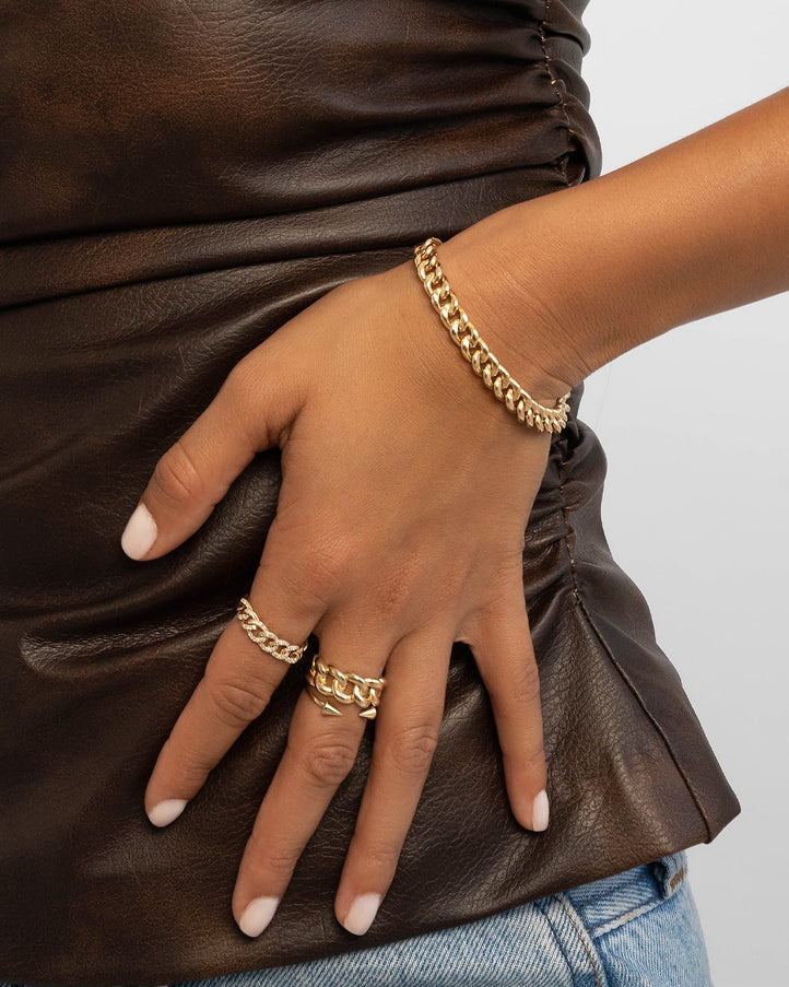 Zoe Lev 14K Gold Large Miami Cuban Bracelet