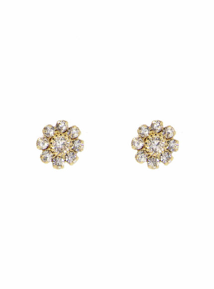 Dolly Small Floral Crystal Stud Earrings
