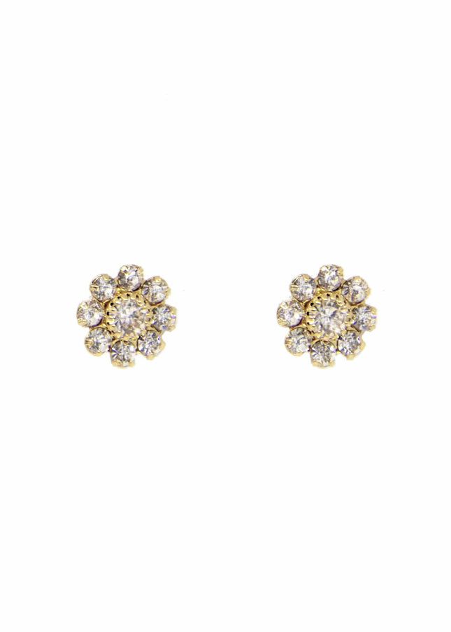 Dolly Small Floral Crystal Stud Earrings