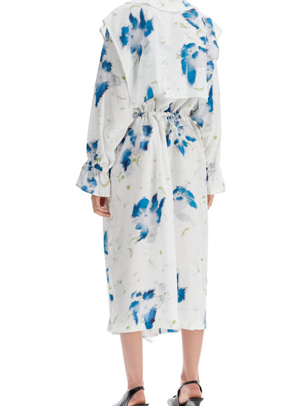 Lemaire printed dust coat with cape