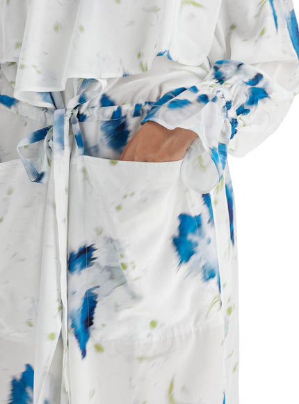 Lemaire printed dust coat with cape