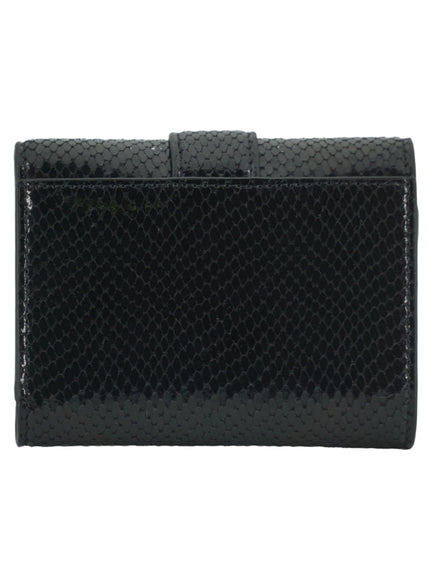 Back view of Jimmy Choo black leather card holder