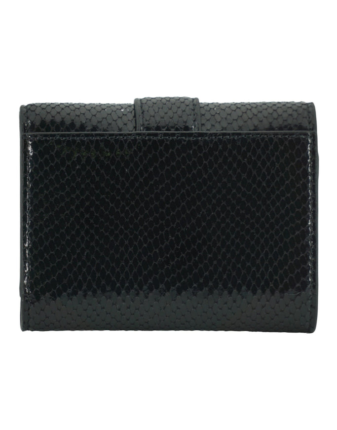 Back view of Jimmy Choo black leather card holder