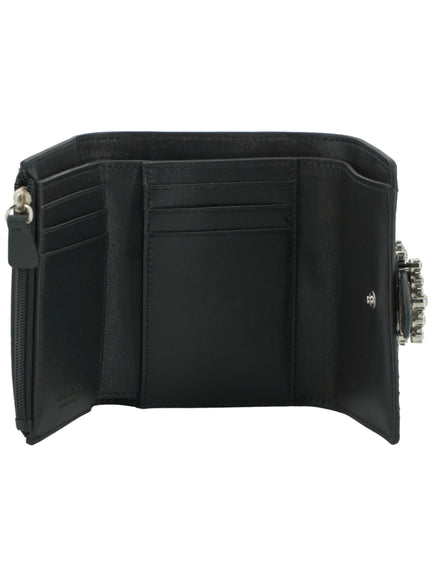 Interior view of Jimmy Choo black leather Cheri wallet