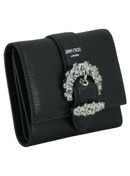 a black wallet with a ring on it