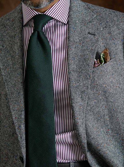 Elizabetta Foresta Silk Grenadine Tie, texture detail