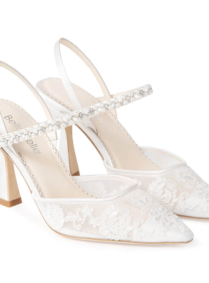 Bella Belle Daniela Lace Slingback Bridal Shoes