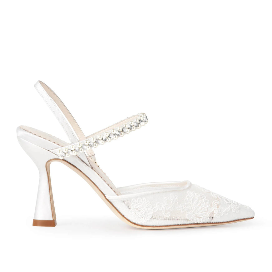 Bella Belle Daniela Lace Slingback Bridal Shoes