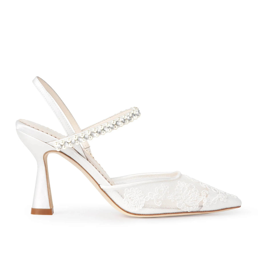 Bella Belle Daniela Lace Slingback Bridal Shoes