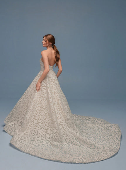 Lazaro Daryl Floral Lace Wedding Dress