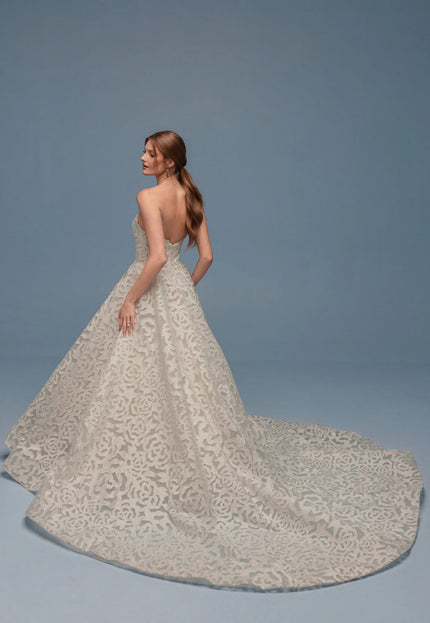 Lazaro Daryl Floral Lace Wedding Dress