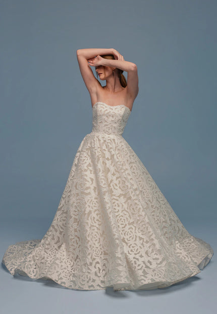 Lazaro Daryl Floral Lace Wedding Dress
