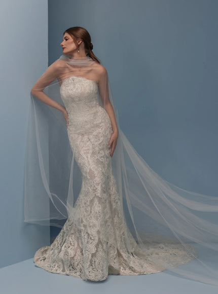 Lazaro Davi Trumpet Wedding Gown