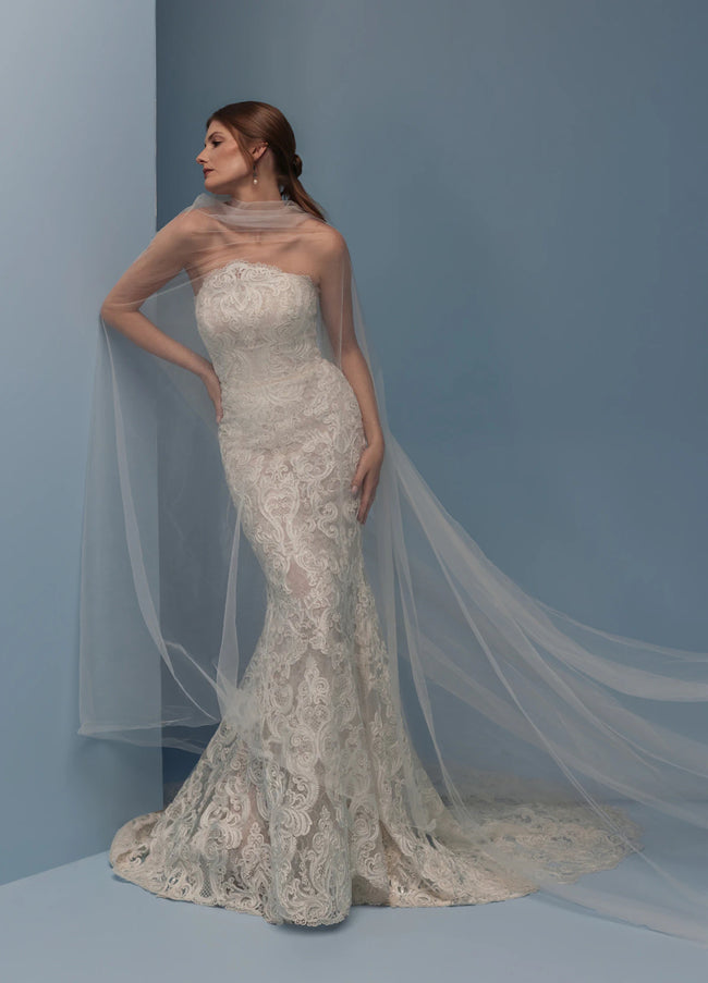 Lazaro Davi Trumpet Wedding Gown